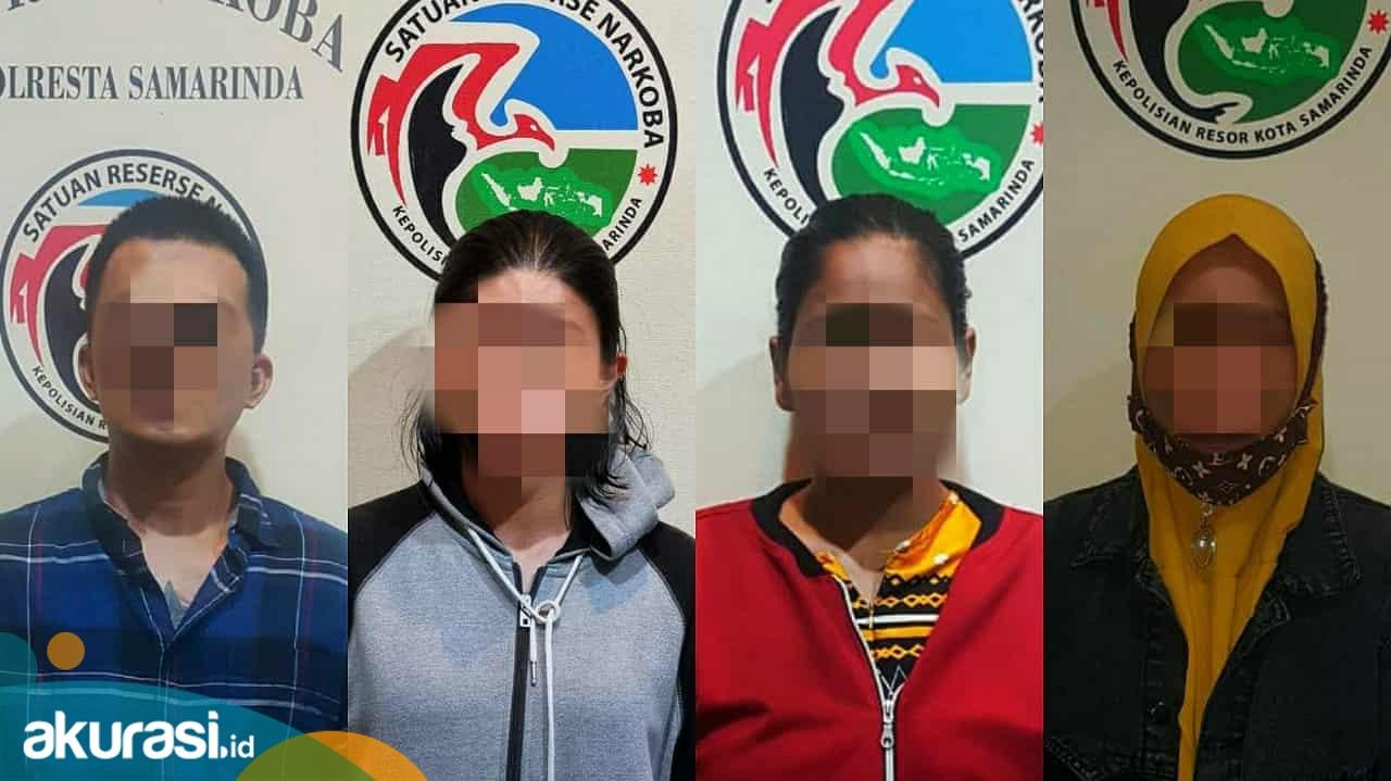 Sindikat Narkoba Samarinda Terungkap, 7 Tersangka Diamankan, dari Wanita Berhijab hingga Pria Blasteran