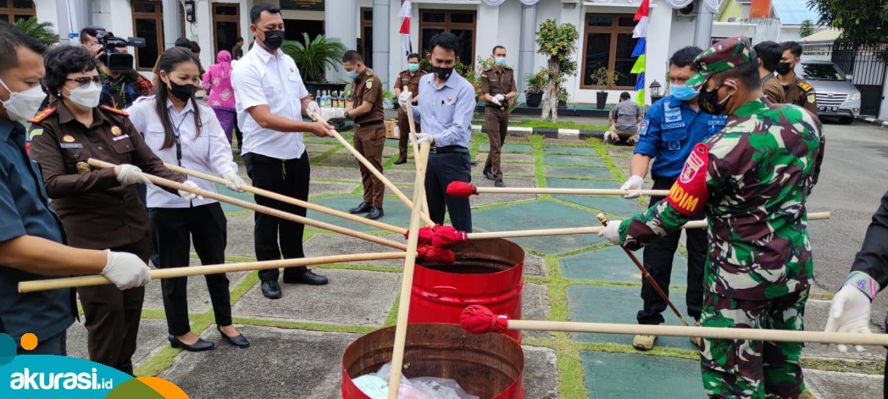 Kejari Bontang Musnahkan Sabu Senilai Rp600 Juta dan Ganja 235,6 Gram, Hasil Tangkapan Selama 9 Bulan