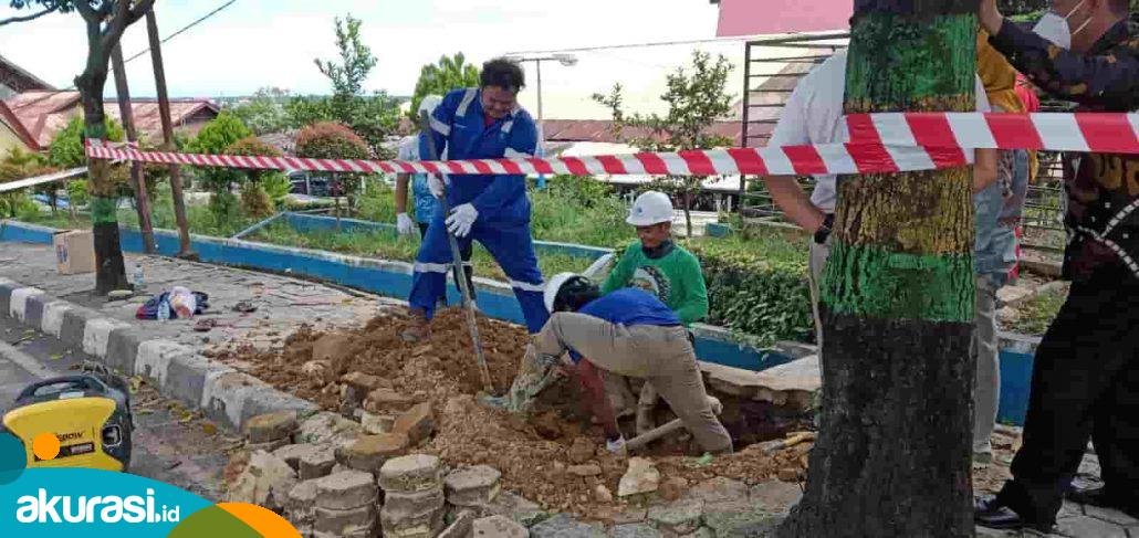 Pipa Jaringan Gas Bocor di Depan Polres, Warga Api-Api Kena Dampak