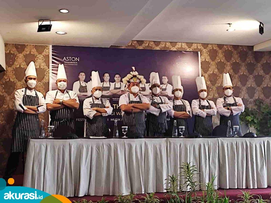 Executive Chef Archipelago dari hotel-hotel di Samarinda, Balikpapan, Jawa Timur, Jawa Tengah, dan Manado akan menunjukkan kebolehannya dalam menyajikan hidangan terbaik. (Devi Nila Sari/Akurasi.id)