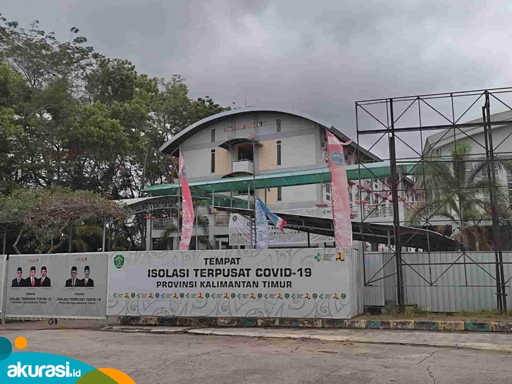 Covid-19 melonjak di Kaltim, tempat isoter yang berada di Gor Sempaja. (Devi Nila Sari/Akurasi.id)