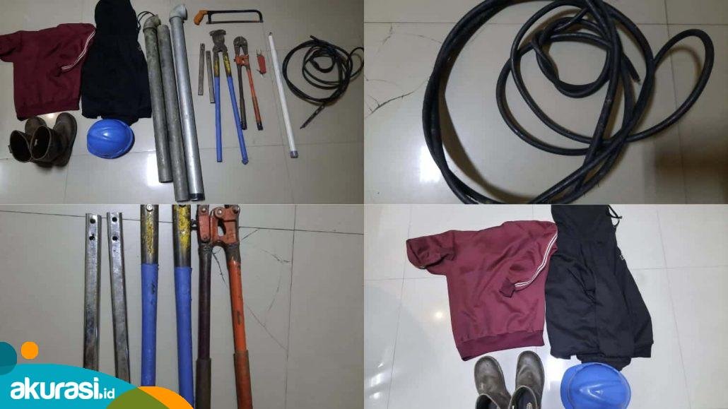 Barang bukti yang diamankan petugas. (Istimewa)
