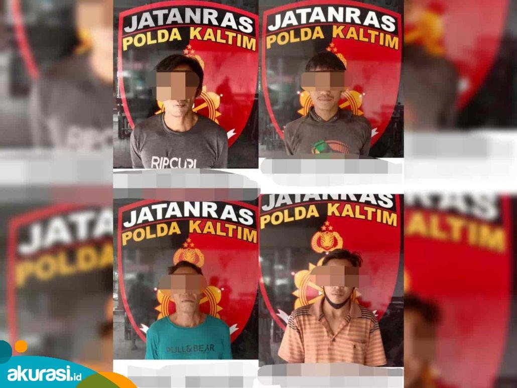 Tersangka pencurian kabel PLN yang diciduk Team Rajawali Satreskrim Polres Bontang. (Istimewa)
