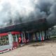 Tangkapan layar peristiwa kebakaran di SPBU Palaran. (Istimewa)