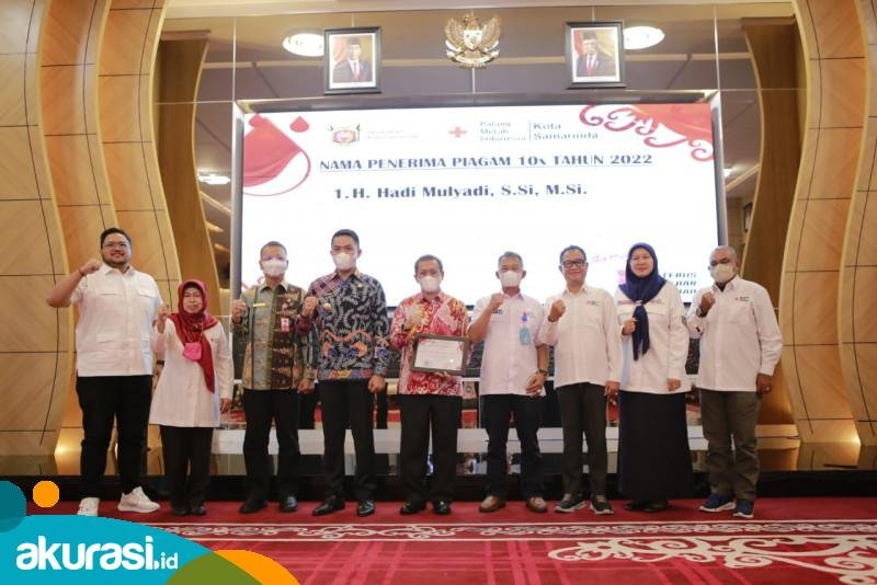 Donor Darah 10 Kali, Wagub Kaltim Terima Penghargaan PMI Samarinda