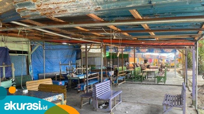 Selama bulan puasa pedagang di Lang-lang atau Stadion Bessai Berinta tidak diperbolehkan berjualan, dan akan direlokasi selepas Ramadan. (Fajri/Akurasi.id)