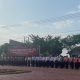 Apel gabungan operasi Mahakam Sebagai upaya pengamanan mudik hari raya Idul Fitri 1444 Hijriah, di lapangan Polres Bontang. (Fajri/Akurasi.id)