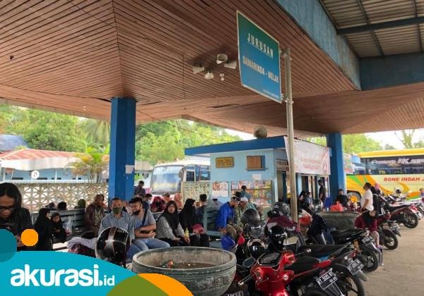 Terminal Sungai Kunjang Samarinda alami peningkatan keberangkatan bus rute Samarinda-Kota Bangun pada arus balik lebaran. (ist)