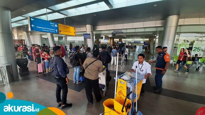 Situasi arus balik Lebaran di Bandara APT Pranoto Samarinda. (ist)