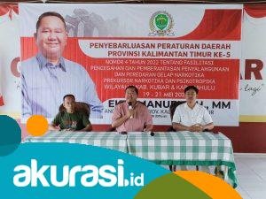 Ekti Imanuel Kembali Sosialisasi Perda Kaltim tentang Pemberantasan Narkotika di Kubar