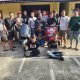 Kedua pelaku yang sudah diamankan polisi. (Dok. Polres Bontang)