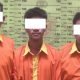 para pelaku pemimbun solar subsidi yang diamankan polisi. (Dok.Polres Bontang)