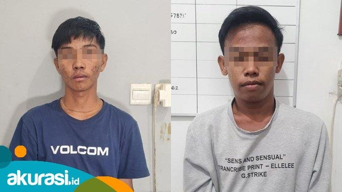 Dua orang tersangka yang diamankan BNNK Bontang. (Dok. BNN Bontang)