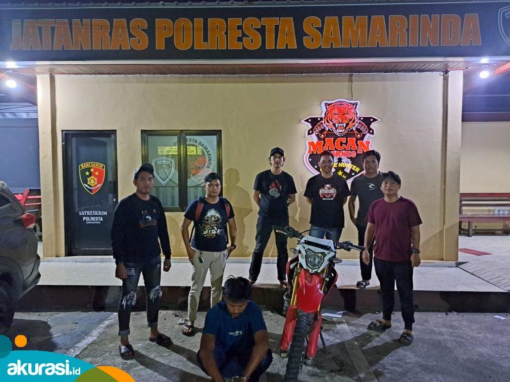 Pelaku maling motor di Marangkayu yang diamankan polisi. (Dok. Polres Bontang)