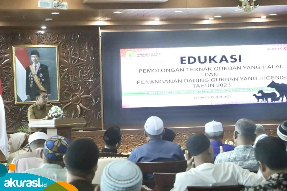 Buka Edukasi Pemotongan Ternak Kurban, Gubernur Kaltim: Daging yang Dipotong Harus Halalan Toyyiban