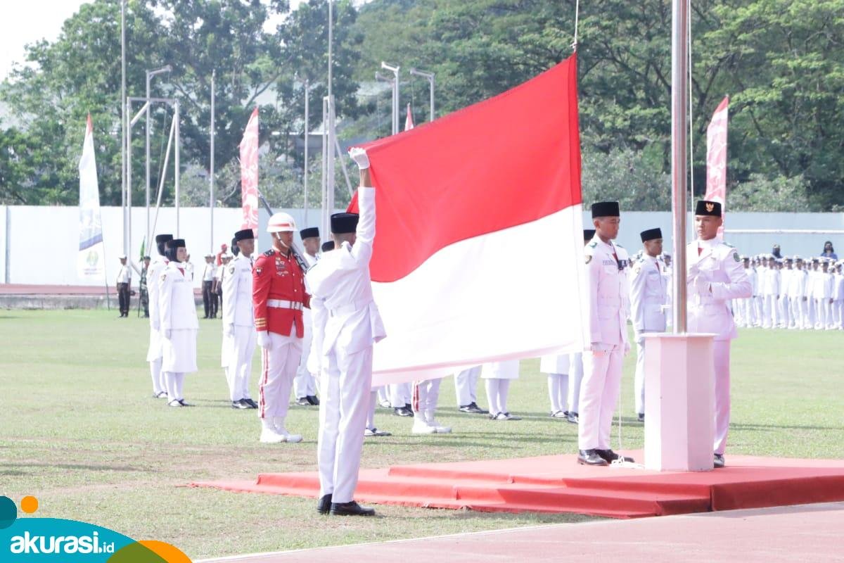Latihan Hampir Sebulan, Paskibraka di Samarinda Sukses Kibarkan Bendera Merah Putih