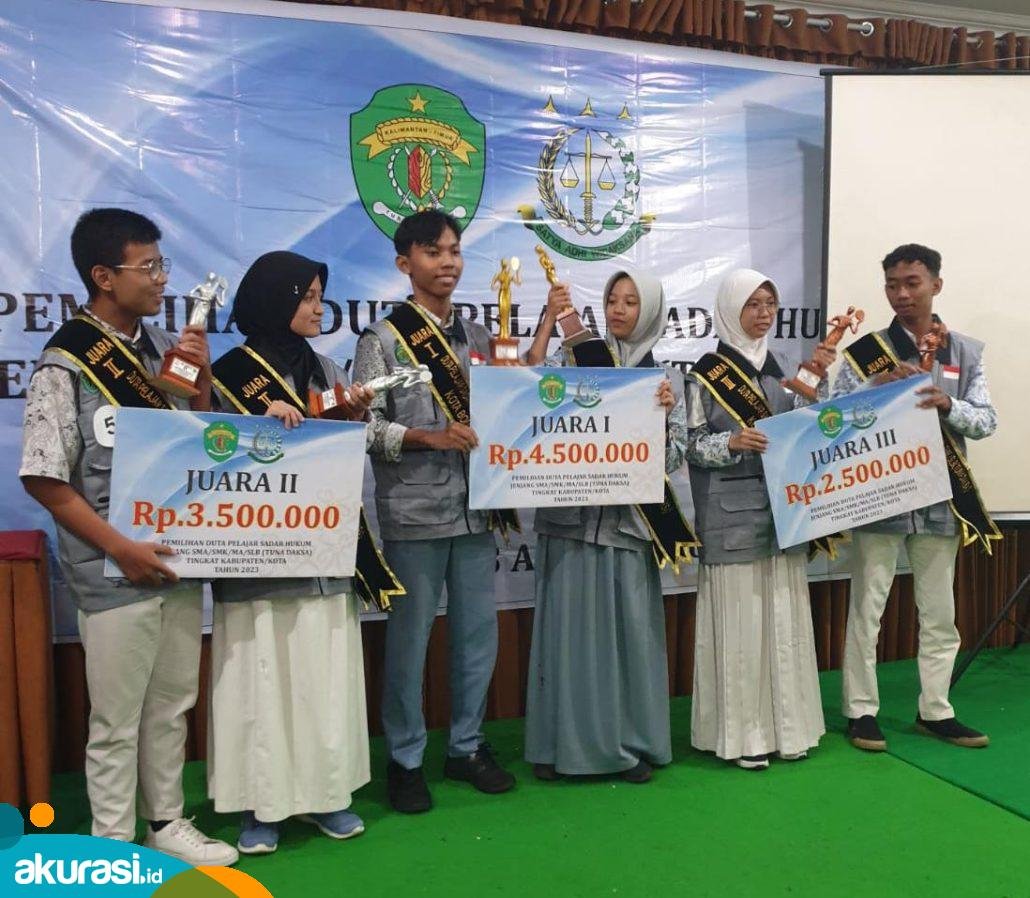 10 Sekolah di Bontang Adu Kebolehan Jadi Duta Pelajar Sadar Hukum 2023