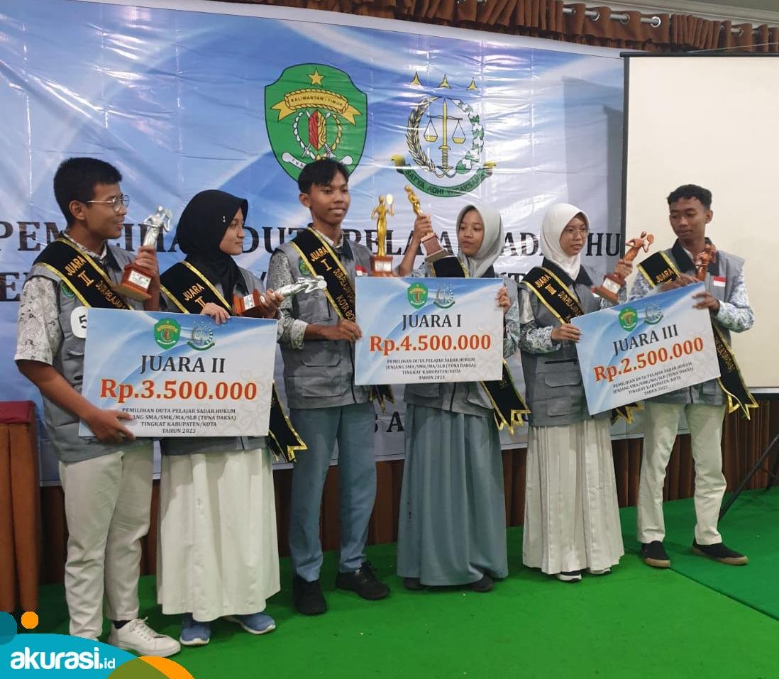 10 Sekolah di Bontang Adu Kebolehan Jadi Duta Pelajar Sadar Hukum 2023