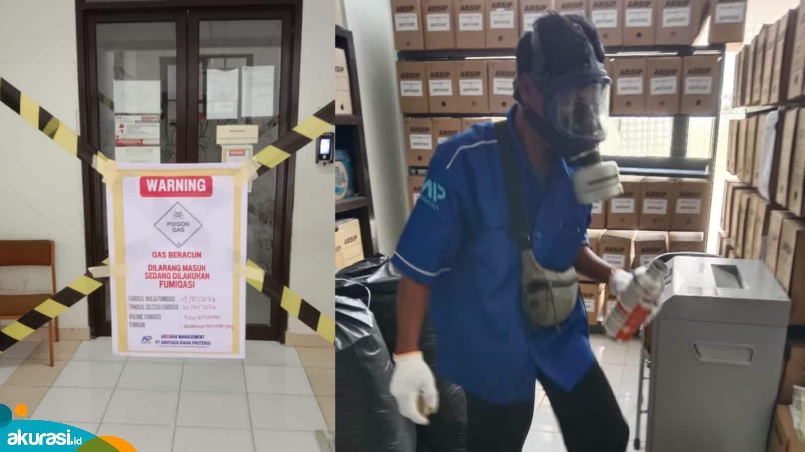 Jaga Arsip Kepegawaian, BKPSDM Bontang Melakukan Fumigasi Dokumen