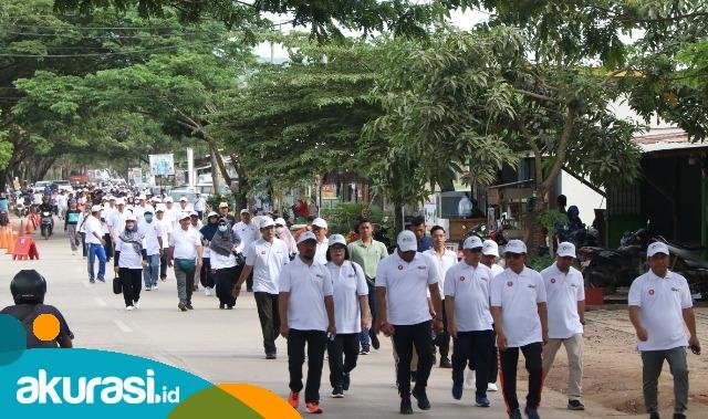 1.100 Peserta Meriahkan Jalan Santai dan Senam Bersama Hari Anti Korupsi Sedunia di Polder Sangatta