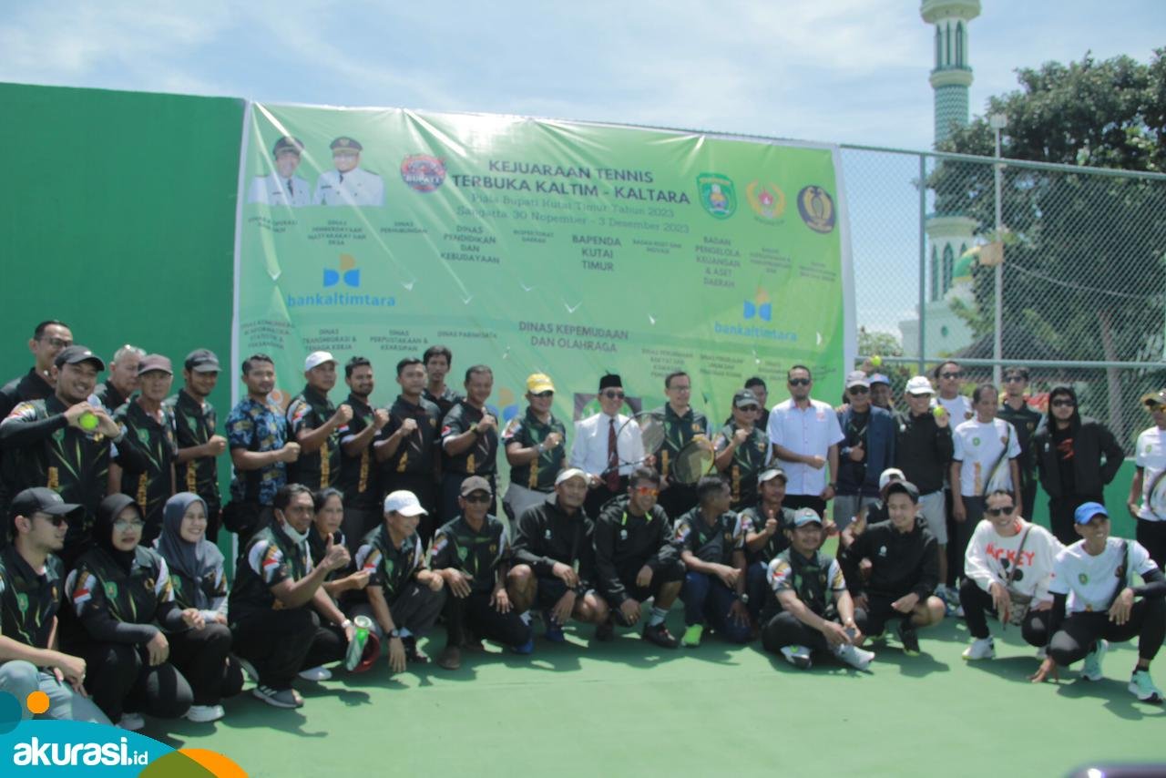 150 Atlet Ambil Bagian dalam Turnamen Tenis Lapangan Bupati Cup III Kutai Timur