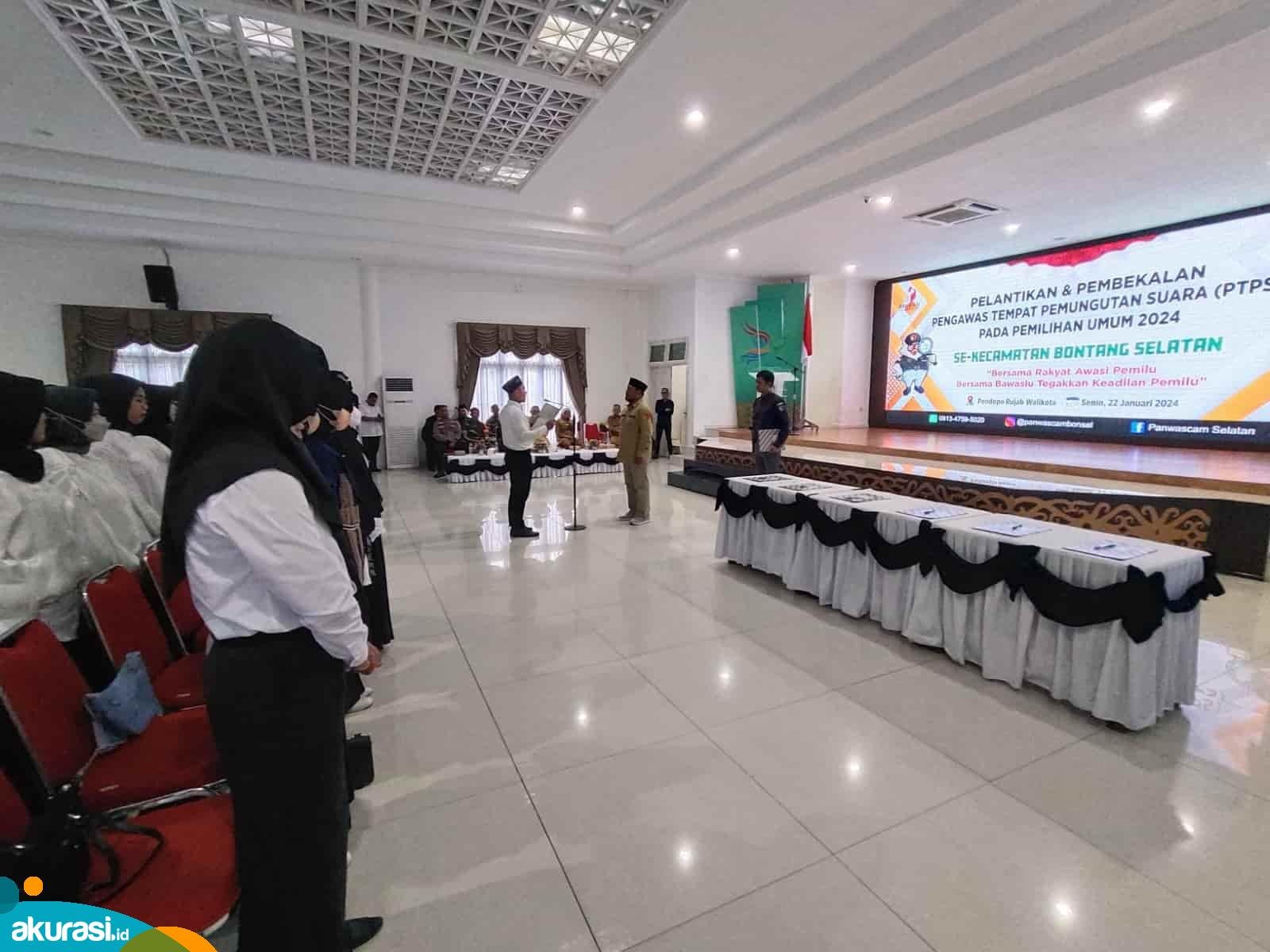 Jelang Pemilu 2024, 204 PTPS Bontang Selatan Resmi Dilantik