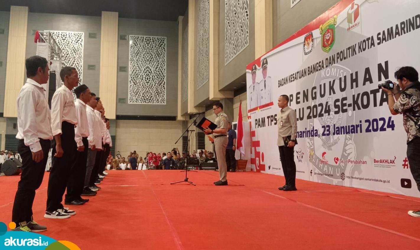Sukseskan Pemilu 2024, Pemkot Samarinda Kukuhkan 5.126 Petugas PAM TPS
