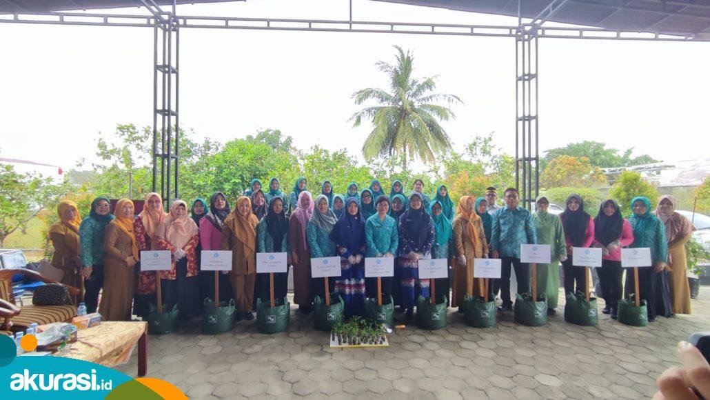 Gerakan tanam 200 batang cabai yang dipimpin langsung oleh Ketua TP PPK PPU, Linda Romauli Siregar. (Doc. Humas PPU).