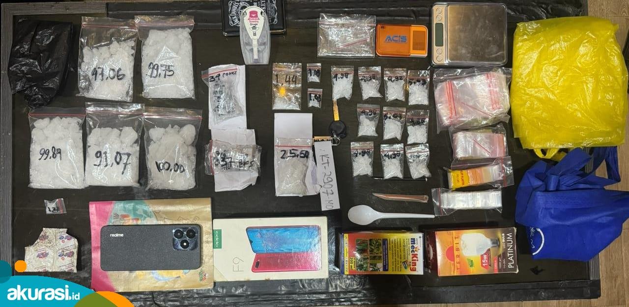 Barang bukti sabu setengah kilo yang diamankan oleh Polresta Samarinda. (Istimewa)