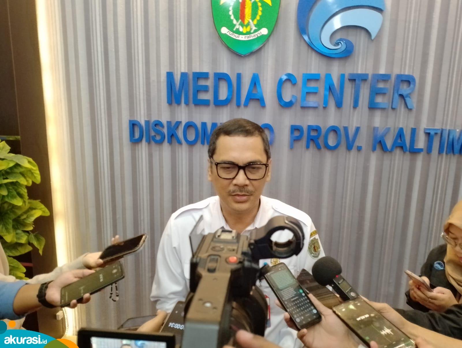 Kepala Diskominfo Kaltim, Muhammad Faisal, ketika diwawancarai. (Yasinta Erikania Daniartie/Akurasi.id)