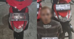 Residivis pencurian motor DM yang mencuri motor IR saat dipikirkan di Pasar Malam di Jalan DI Panjaitan. (Istimewa)