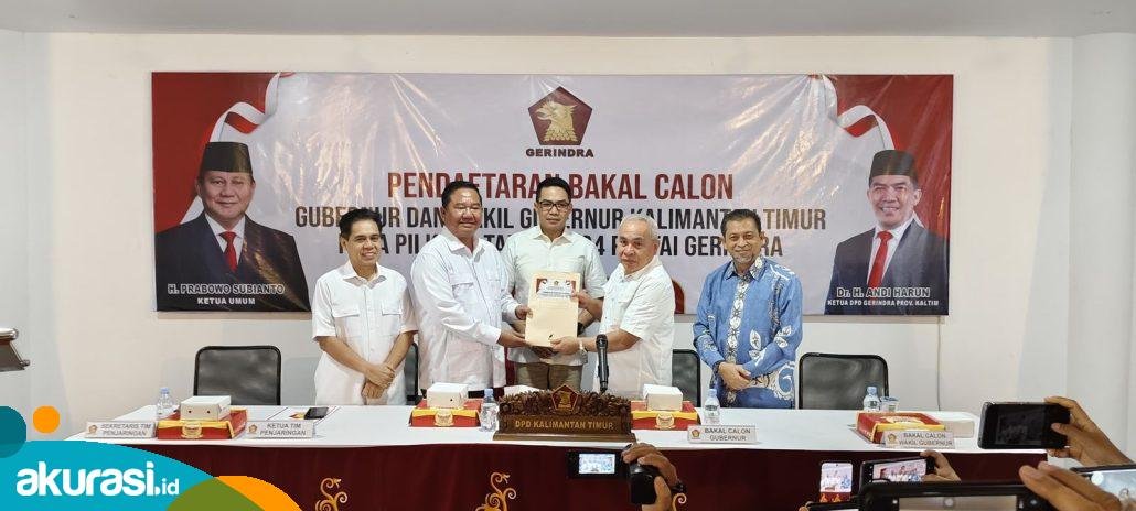 Isran-Hadi Kembalikan Formulir Pencalonan di Partai Gerindra, Ekti: Hasilnya Kami Serahkan ke DPP