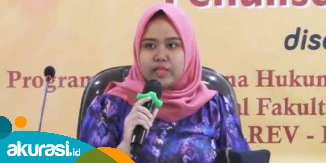 Ketua SAKSI FH Unmul, Orin Gusta Andini. (Istimewa)