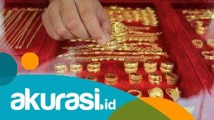 Ilustrasi fluktuasi harga emas di Samarinda. (Istimewa)