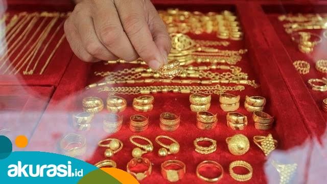 Ilustrasi fluktuasi harga emas di Samarinda. (Istimewa)