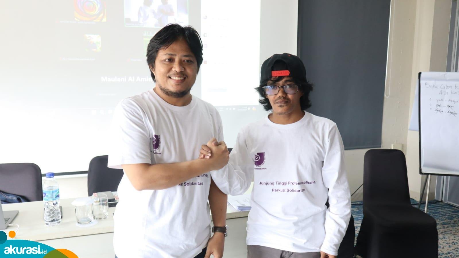 Ketua dan Sekretaris AJI Samarinda