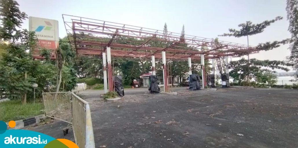 Eks SPBU Teluk Lerong menjadi salah satu tempat yang akan dijadikan lahan parkir Teras Samarinda. (Istimewa)