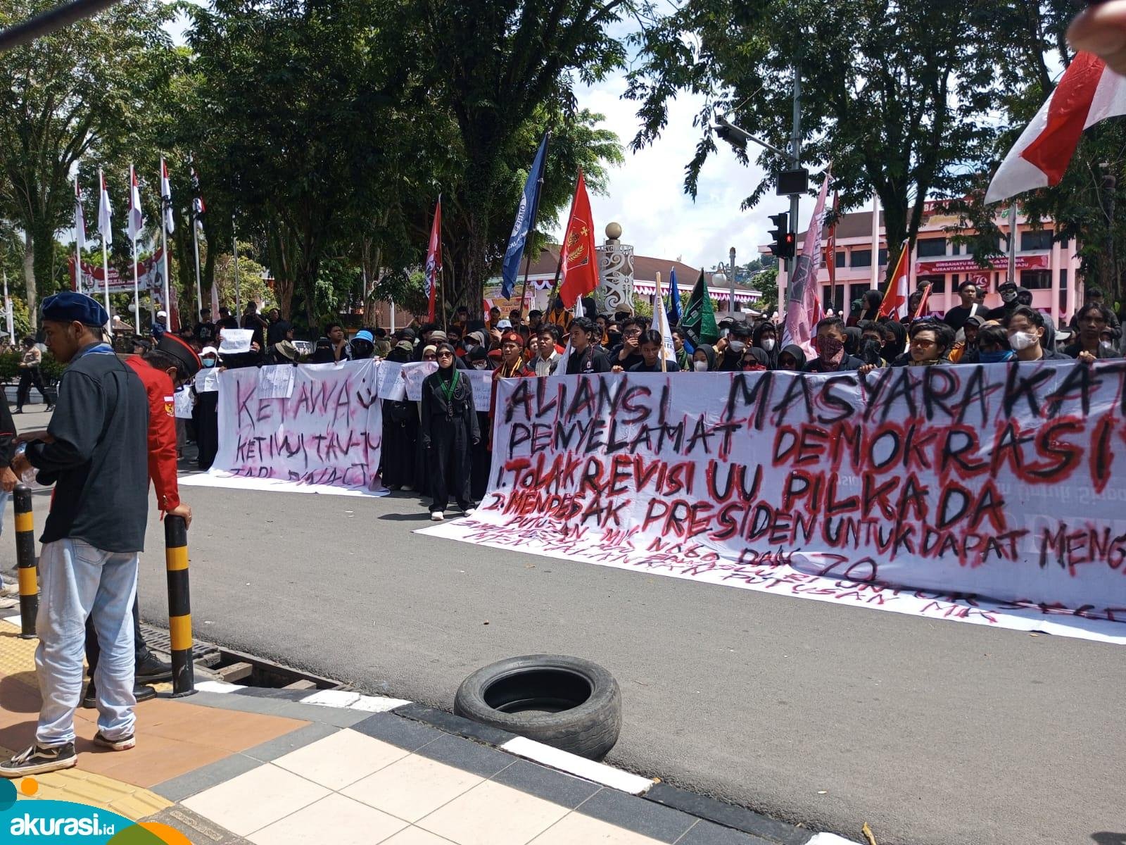 Turun ke Jalan, Aliansi Masyarakat Penyelamat Demokrasi Balikpapan Tolak Revisi UU Pilkada