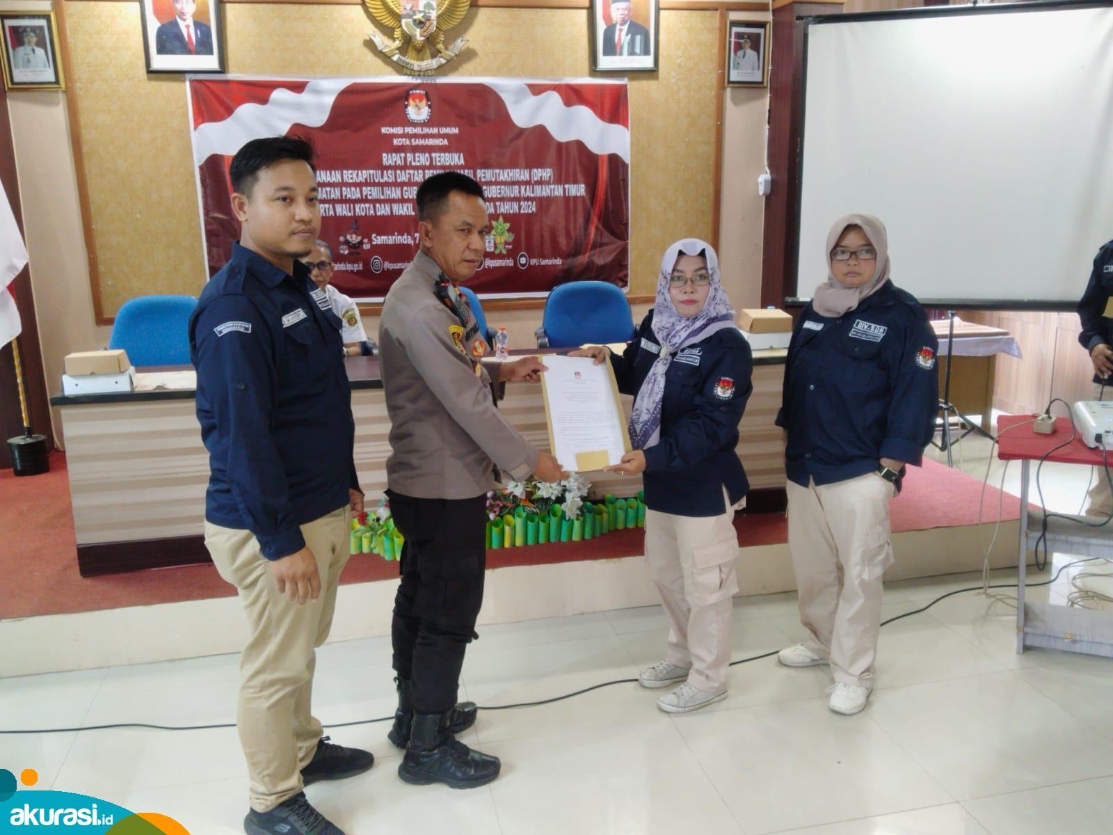 Polisi Kawal Ketat Rekapitulasi Pemilih di Samarinda Seberang, Jamin Pilkada Lancar
