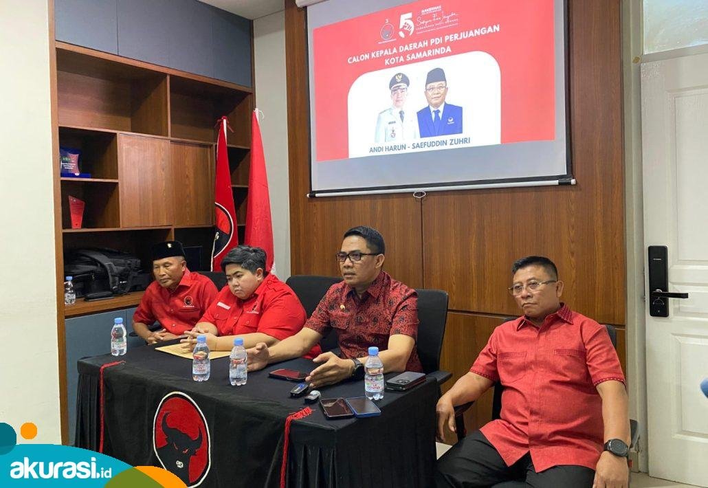 Bakal Calon Wali Kota Samarinda, Andi Harun saat menghadiri undangan dari PDI Perjuangan untuk penyerahan surat rekomendasi. (Istimewa)
