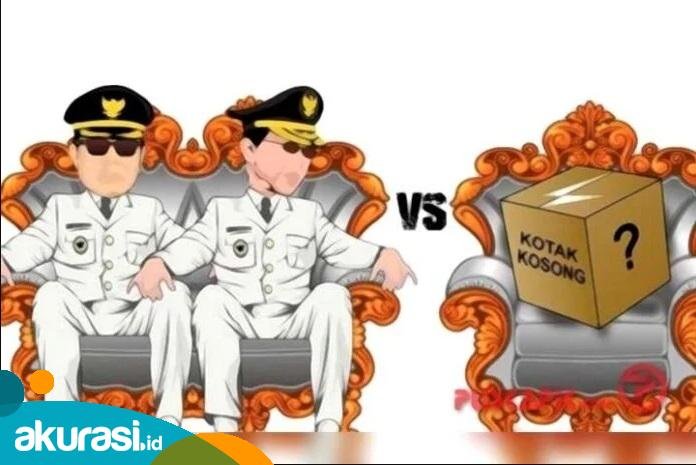 Ilustrasi kotak kosong di Pilkada Kaltim 2024.