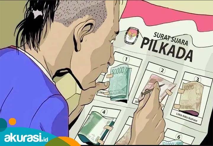 Ilustrasi tindakan politik uang di Pilkada.