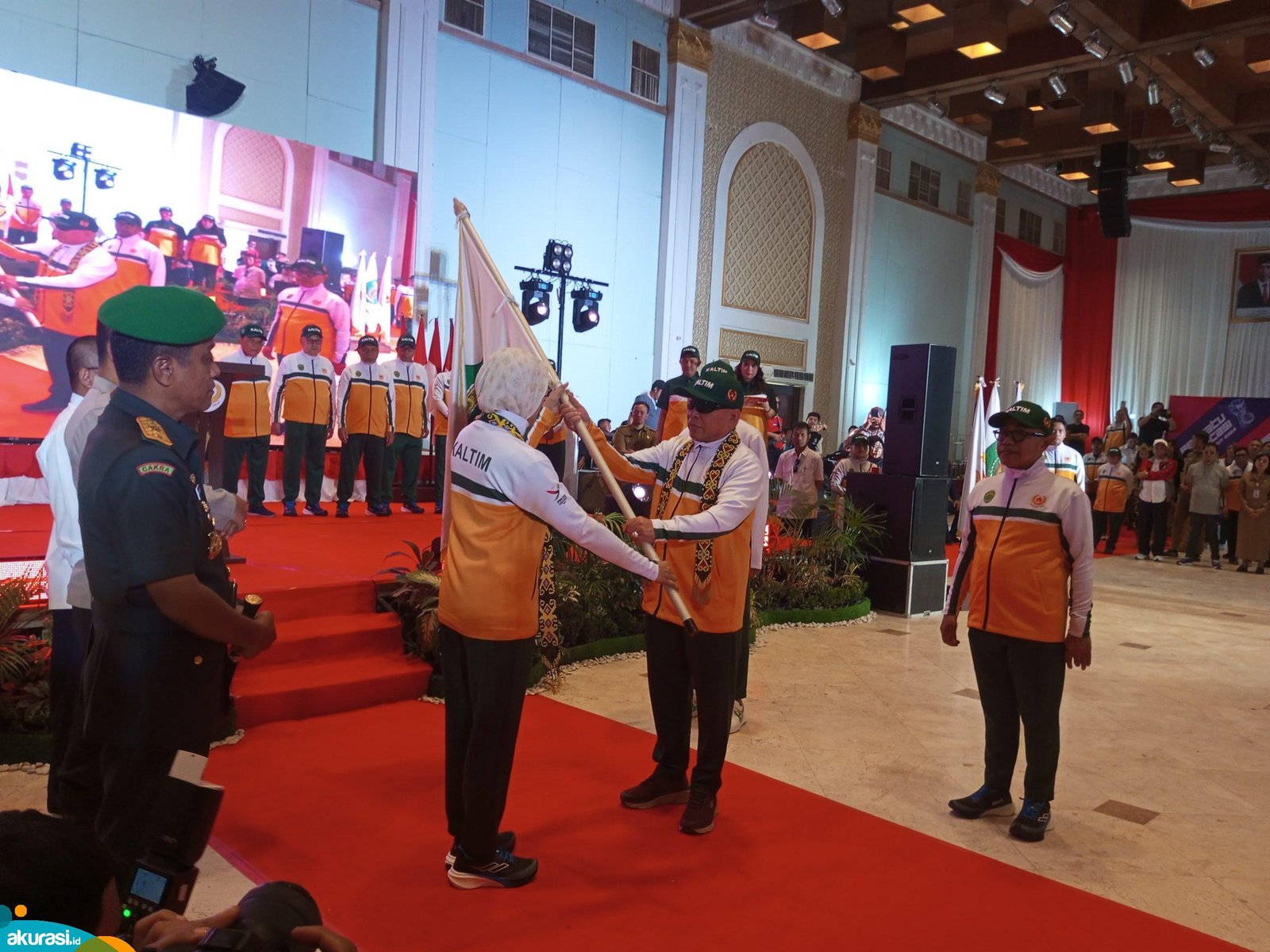 Pengukuhan dan pelepasan atlet Kaltim untuk PON XXI Aceh-Sumut. (Dhion/Akurasi.id)