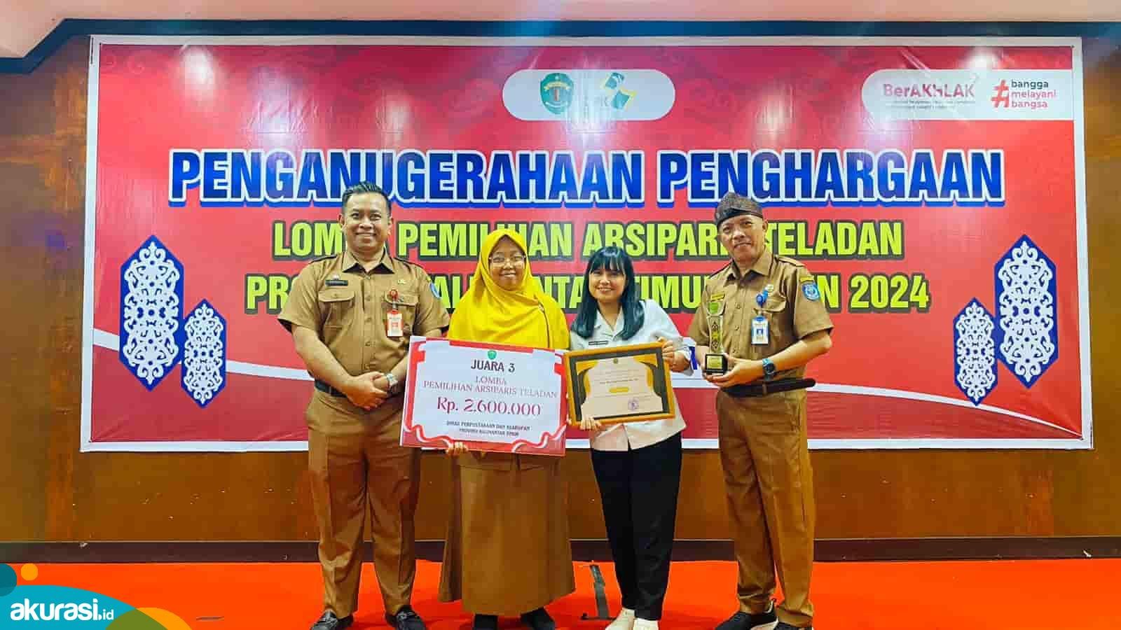 Pegawai BKPSDM Bontang Euis Dini Miharjawati Raih Juara Arsiparis Teladan Kaltim