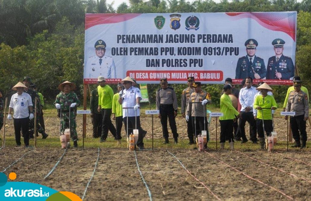 Pemkab PPU Bersama TNI Polri Dorong Pemanfaatan Lahan Produktif