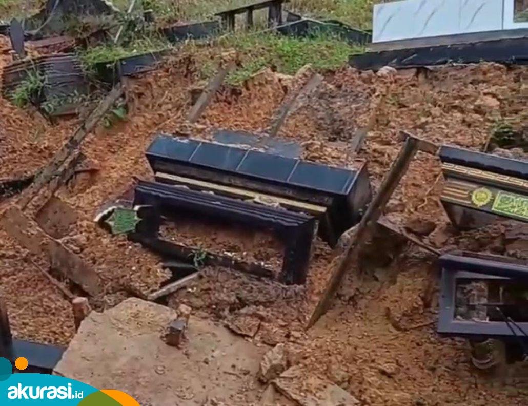 Longsor Terjang TPU Cempaka Samarinda, 30 Makam Terdampak