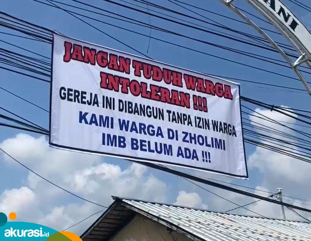 Spanduk Penolakan Pendirian Gereja Toraja Samarinda Kembali Muncul, Kuasa Hukum: Ini Bentuk Diskriminasi