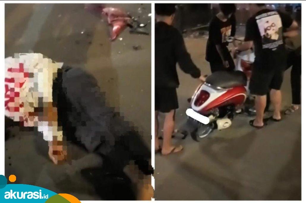 Diduga Ngebut, Pengendara Scoopy Hantam Ayla di Simpang Ahmad Yani Bontang