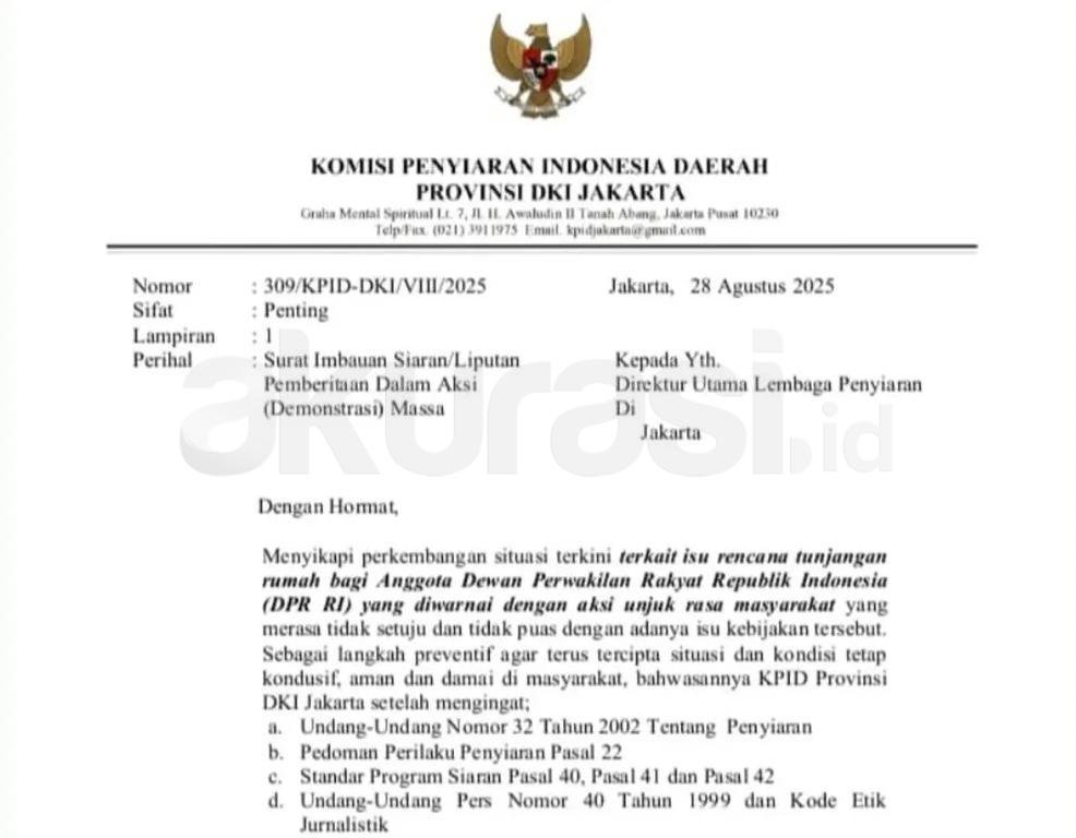 Surat Edaran Larangan Liput Demo