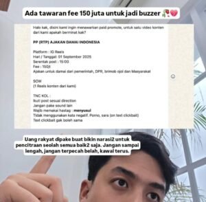 Jerome Polin Bongkar Tawaran Rp150 Juta Jadi Buzzer